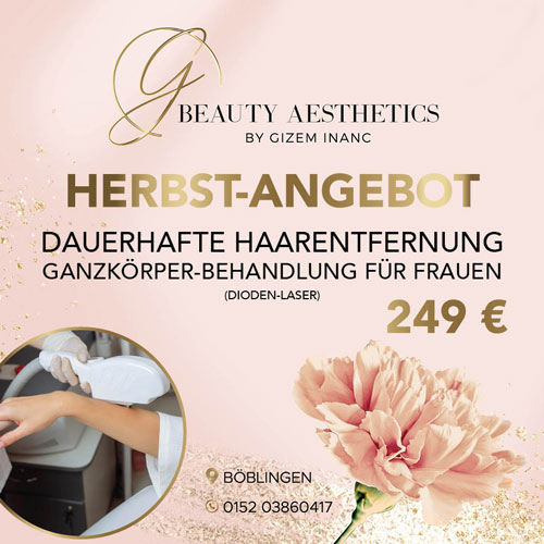 Beauty Aesthetics Herbstangebote: Dauerhafte Haarentfernung Ganzkörper-Behandlung für Frauen nur 249 Euro